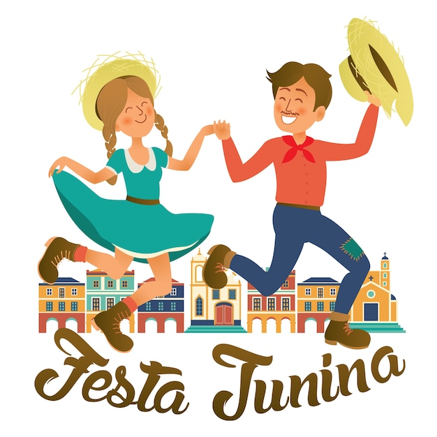 Vettore illustrazione di festa junina