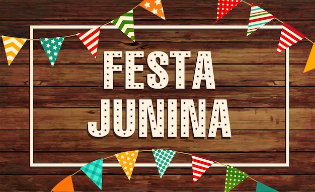 Vettore illustrazione di festa junina.