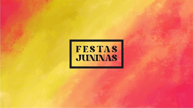 Festa junina party background with abstract watercolor