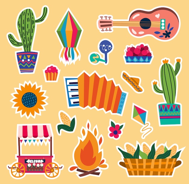 Festa junina stickers