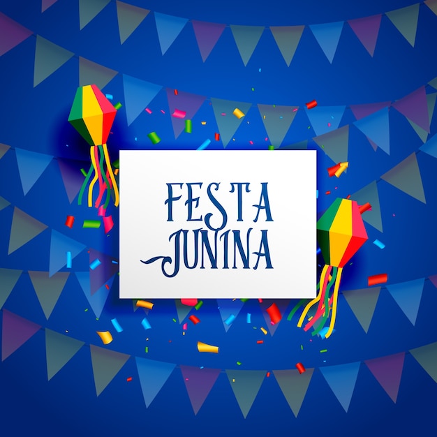 Festa junina viering achtergrond ontwerp vector