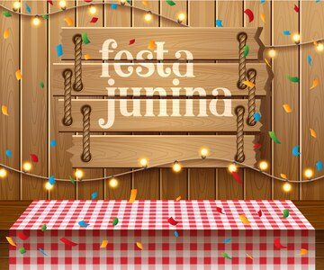 Premium Vector  Background festa junina plaid tartan