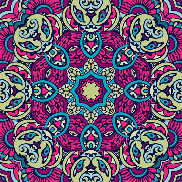 Festival art seamless pattern