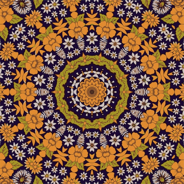 Festival art vector seamless pattern mandala