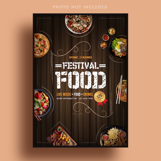 Festival food   banner template