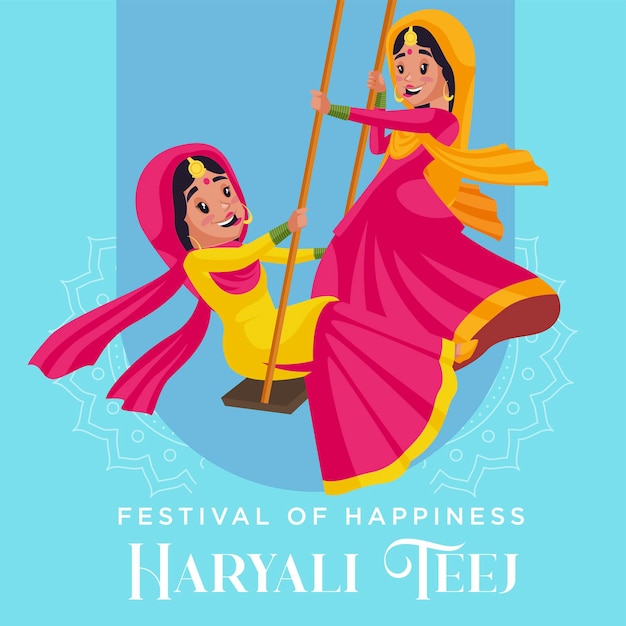 Festival of happiness haryali teej banner design template