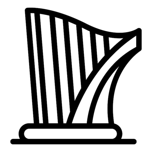 Festival harp icoon Outline festival harp vector icoon voor webontwerp geïsoleerd op witte achtergrond