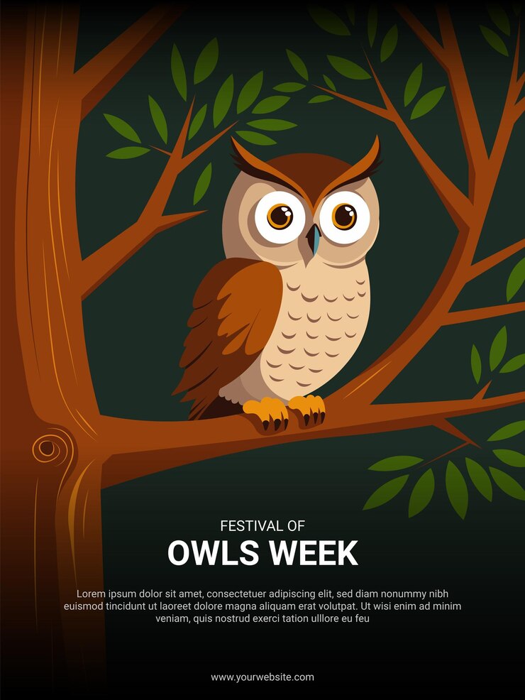 Vector festival of owls week background
