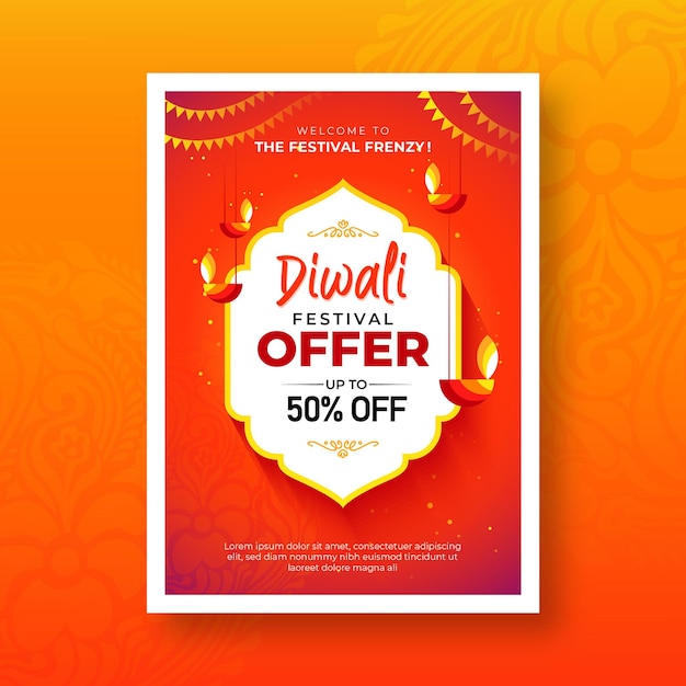 Festival sale poster design vector template