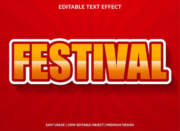 festival text effect with bold style