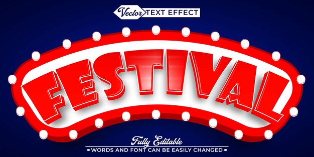 Festival Vector bewerkbare tekst-effect sjabloon