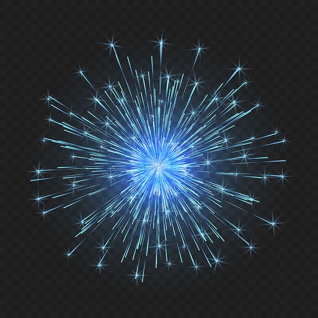 Vector festive bright fireworks.