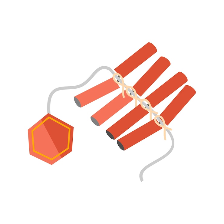 Vector festive chinese new year firecrackers