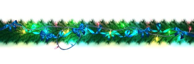 Vector festive christmas or new year garland