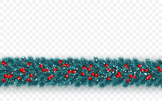 Праздничный фон рождество или новый год. ветви елки с ягодами падуба и рождественским снегом. фон праздника.