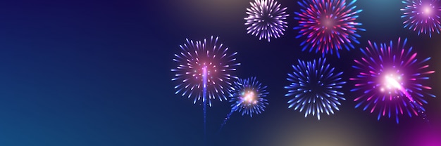 Vector festive color firework