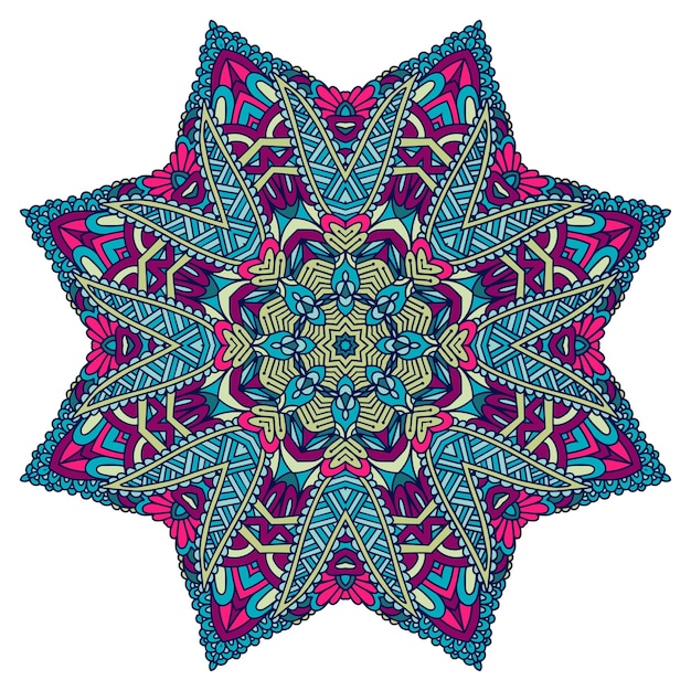 Festive Colorful Ethnic Decorative Mandala ornament