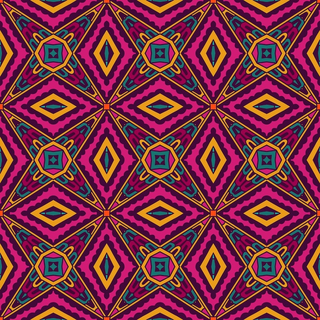 Festive Colorful seamless vector pattern ornamental. Geometric print