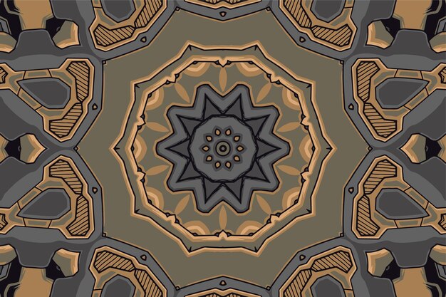 Festivo colorato tribale etnico senza cuciture motivo arte mandala psichedelico sfondo decorativo