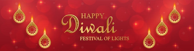 Festive diwali and deepawali card the indian festival of lights