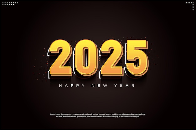 お祝いとエレガントな 2025 年の新年のお祝いのフィギュア