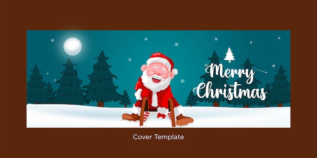 Design elegante e festivo del modello di copertina di buon natale