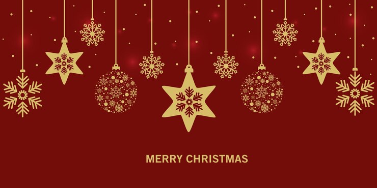 祭りの黄金のクリスマス装飾のバナー