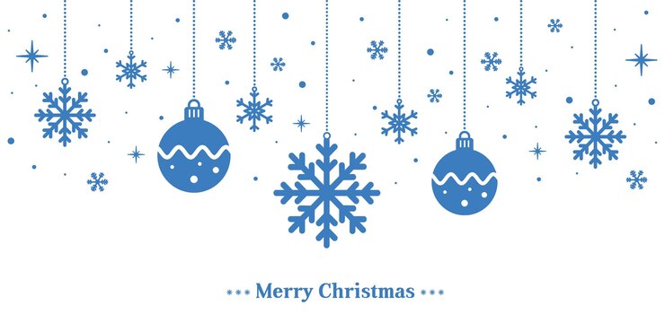 クリスマスと新年あけましておめでとうございます ブルーのクリスマス飾り背景