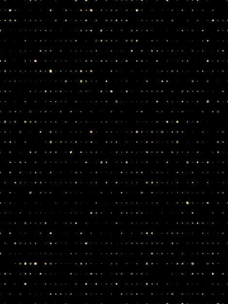 Vector festive horizontal vector background with gold glitter and confetti for christmas celebration black background with glowing golden particles