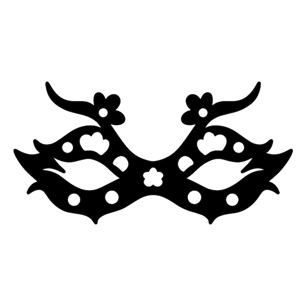 Vector festive mask in black and white