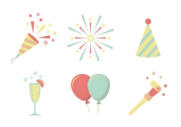 festive party celebration elements