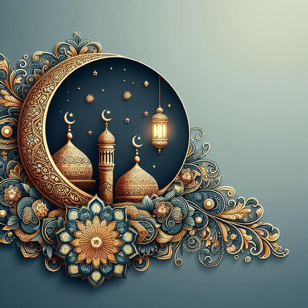 Festive photo ramadan kareem background