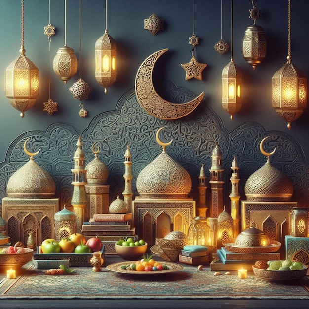 Festive photo ramadan kareem background