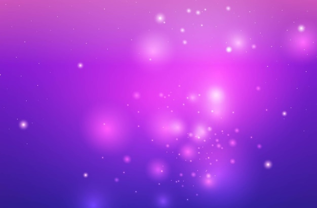 Vector festive purple bokeh light glitter luminous background