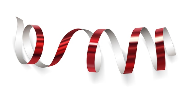 Festive ribbon on white background