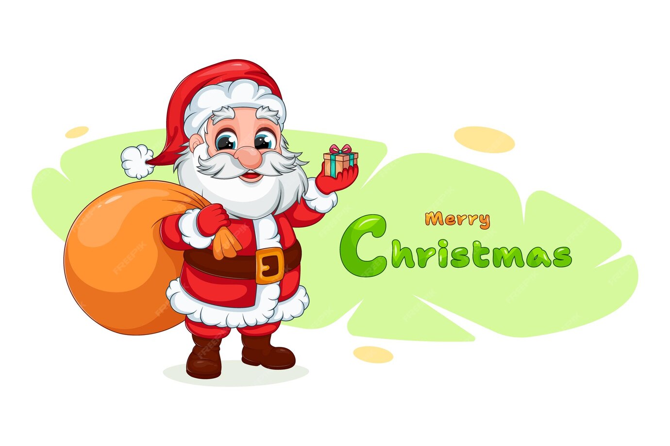 Premium Vector Festive Santa Claus Postcard Celebrate Christmas and New Year 2025 in Style