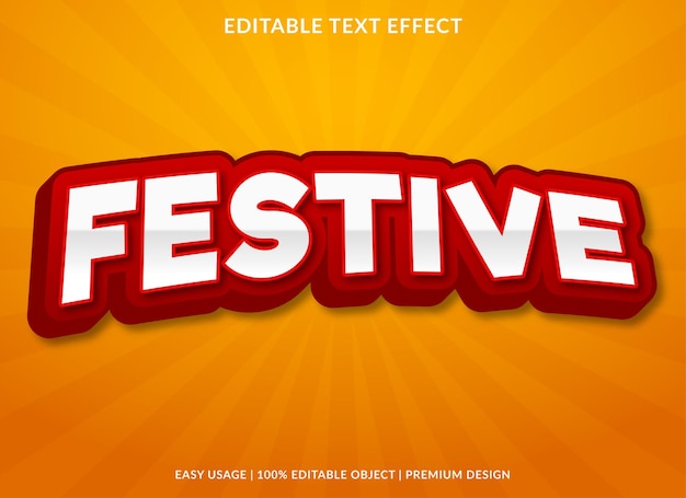 festive text effect template with abstract and modern style use for business logo and brand