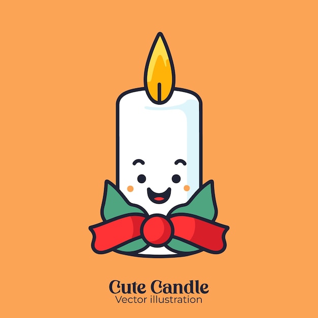 Festive Vector Art The Cute Christmas Candle