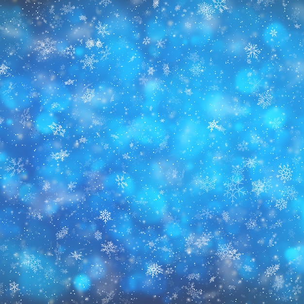 Vector festive winter blurred background.