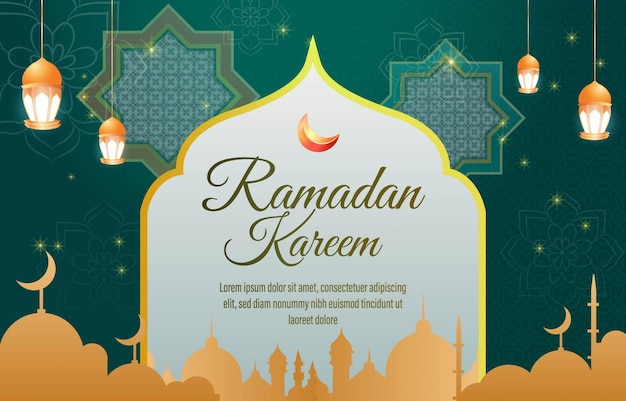 Festivity Ramadan Green Nature Background