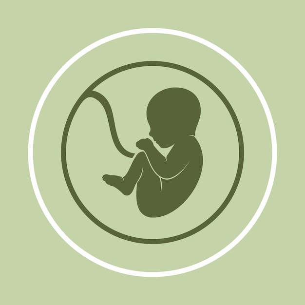 fetus icon colorful background abstract trendy vector illustration design
