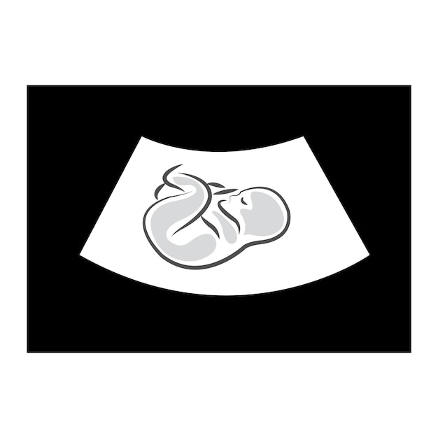 Fetus icon logo vector design template