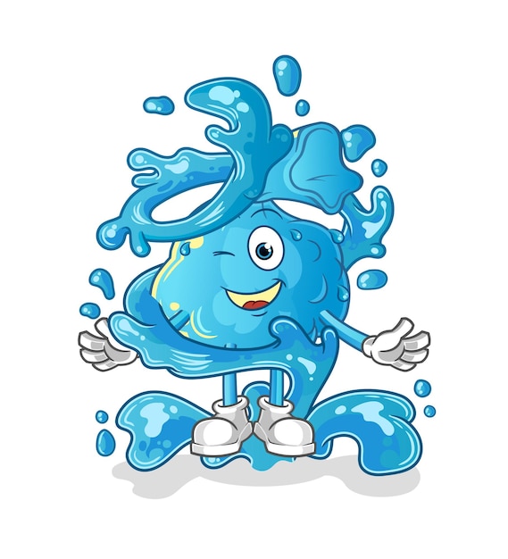Fever compress fresh with water mascot. cartoon vector