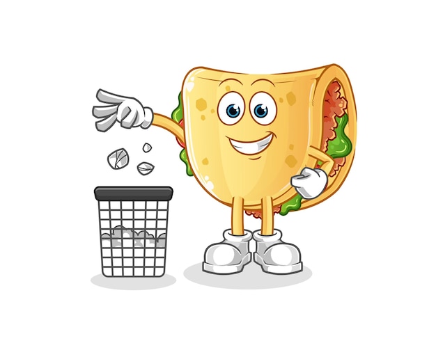 Fever compress Throw garbage mascot. cartoon vector