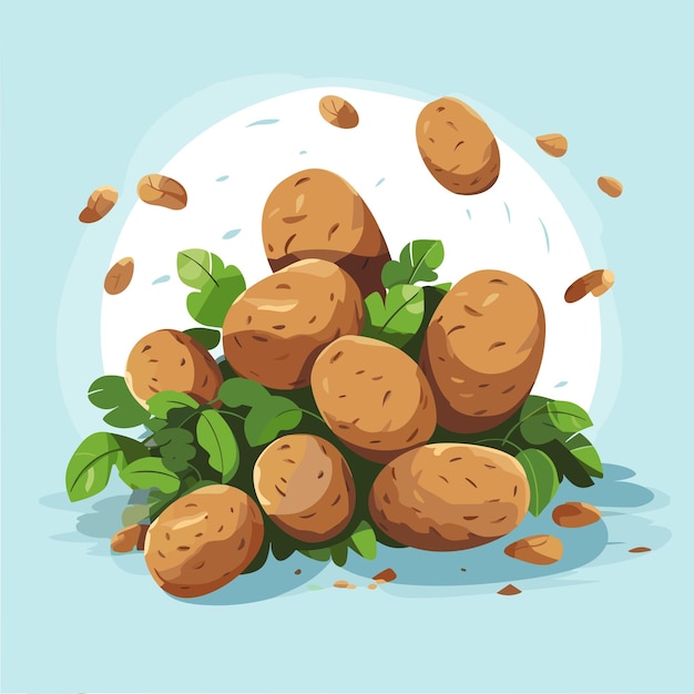 A few potatos vector illustration Vector food illustration