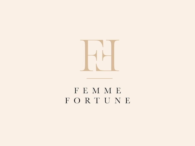 Вектор Логотип ff femme fortuna lady preneur шаблон