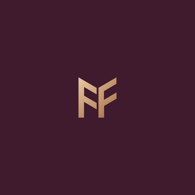Ff logo design vector image