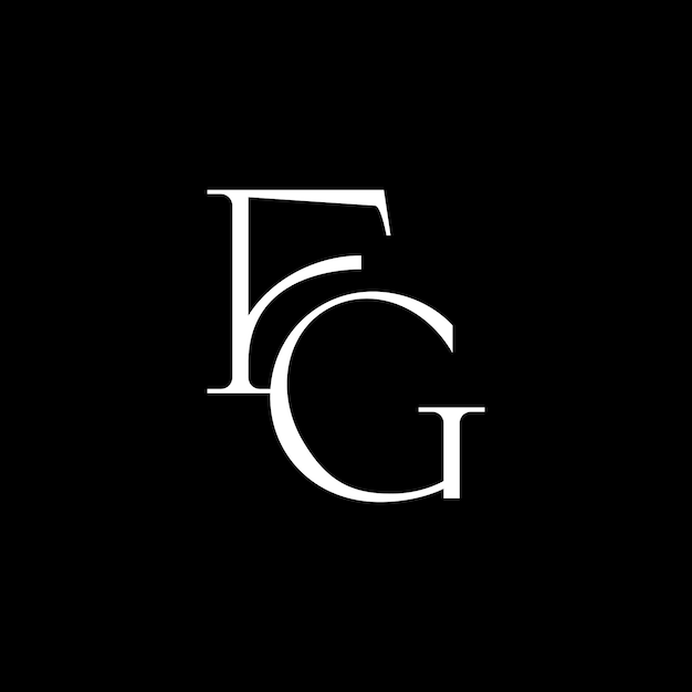 FG イニシャルレター ロゴのデザインシンボル