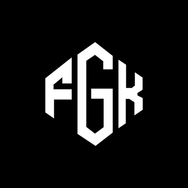 Вектор Дизайн логотипа fgk с буквой в форме многоугольника fgk дизайн логотипа в форме полигона и куба fgk шестиугольник векторный логотип шаблон белый и черный цвета fgk монограмма бизнес и логотип недвижимости