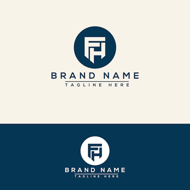 FH Logo Design Template Vector Graphic Branding Element.